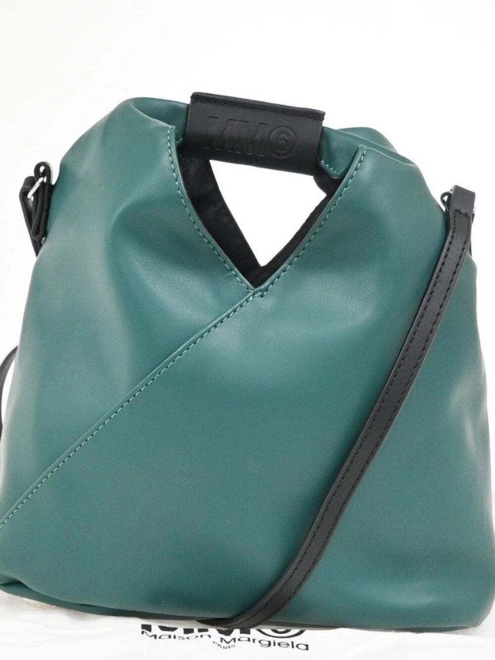 Maison Margiela Logo MM6 Mini Crossbody Shoulder Bag Leather Green